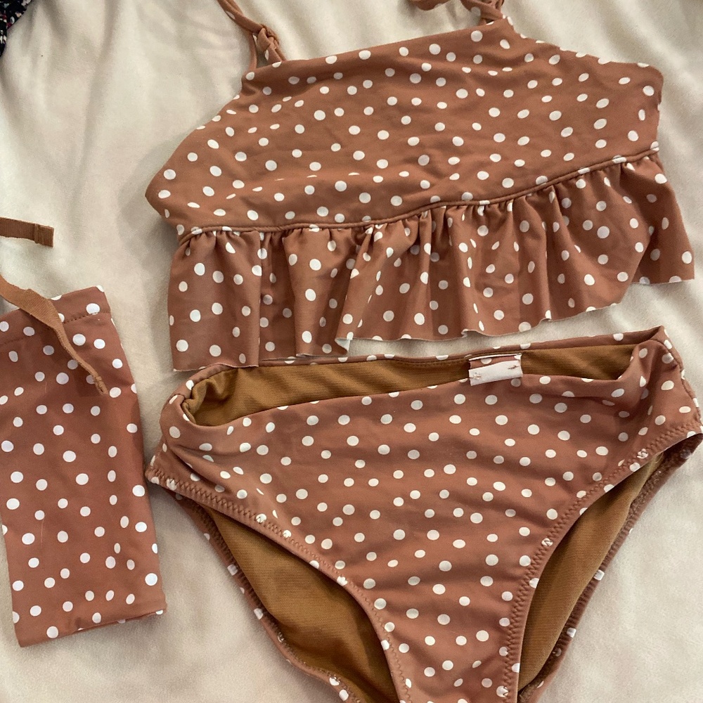 Zara girls polka dot bikini size 9-10